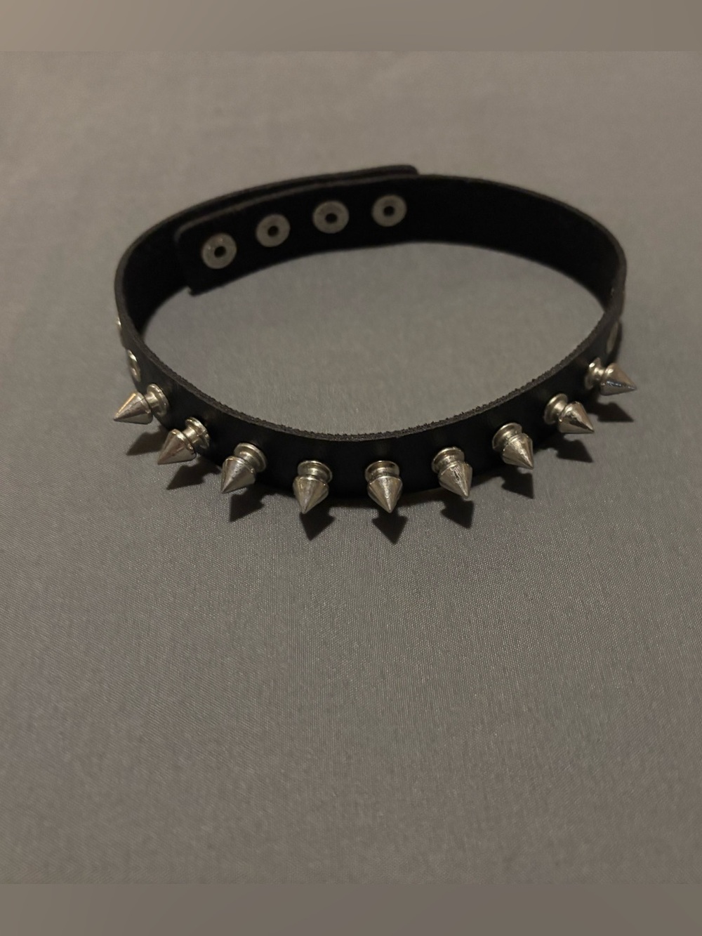 Black Studded Spike Choker Necklace